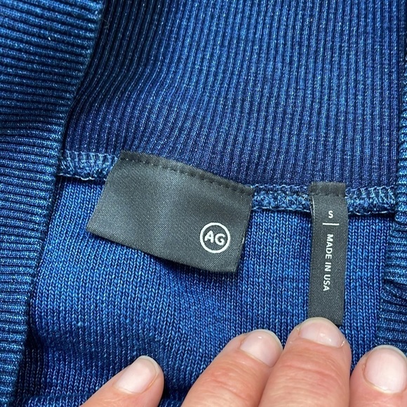 AG by Adriano Goldschmied denim optic dress skirt detached tie waistband size S - Picture 8 of 12